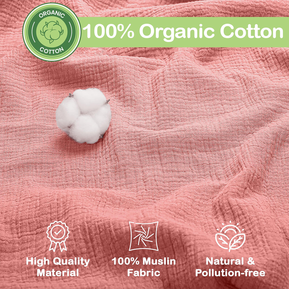 Organic Cotton Muslin Baby Blanket